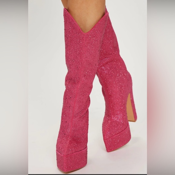 Fashion Nova Pink Boots - Picture 3 of 3